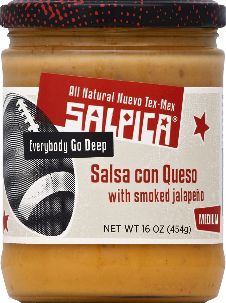 slide 2 of 2, Salpica Salsa con Queso with Smoked Jalapeno, Medium Dip, 16 oz., 16 oz