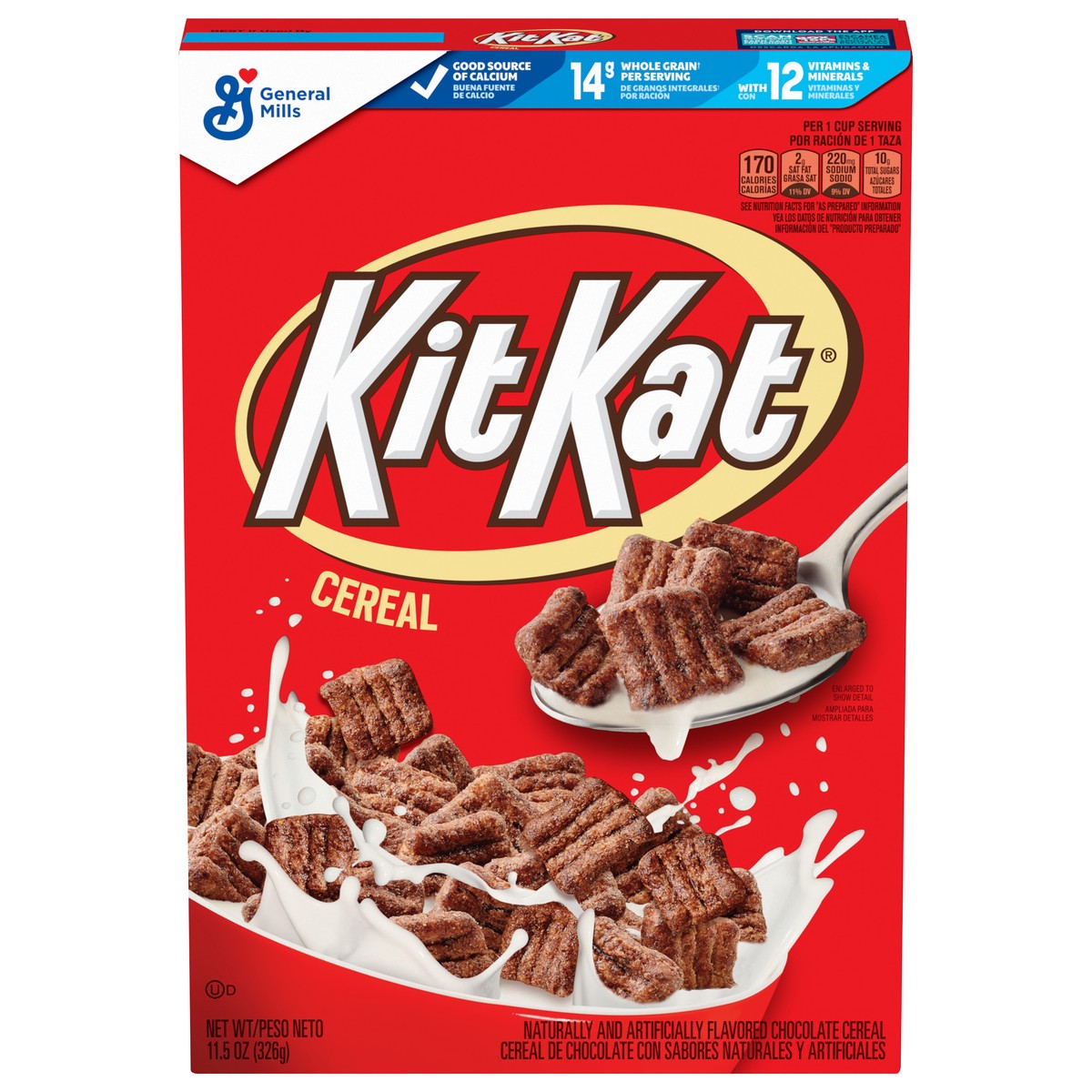slide 1 of 16, KIT KAT Chocolatey Cereal, Breakfast Cereal Made with Whole Grain, 11.5 oz , 11.5 oz