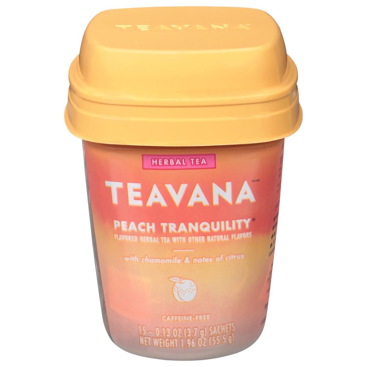 slide 12 of 13, Teavana Peach Tranquility, Herbal Tea With Chamomile and Notes of Citrus, 15 Sachets, 1.96 oz