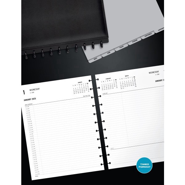 slide 3 of 3, 2025 Tul Discbound Daily Planner Refill Pages, Letter Size, January To December, 1 ct