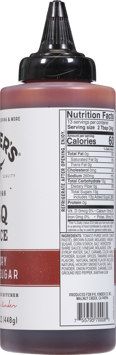 slide 6 of 9, Kinder's Hickory Brown Sugar BBQ Sauce 15.8 oz, 15.8 oz