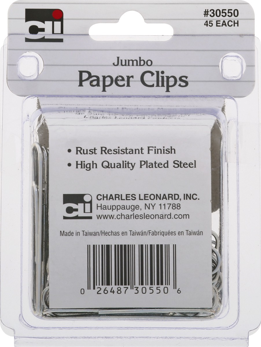 slide 6 of 9, CLi Jumbo Paper Clips 45 ea, 45 ct