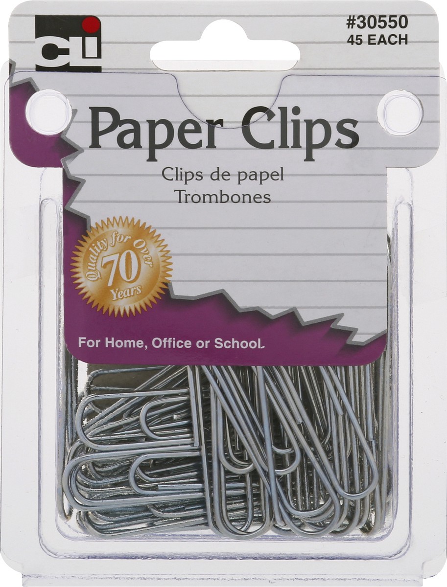 slide 9 of 9, CLi Jumbo Paper Clips 45 ea, 45 ct