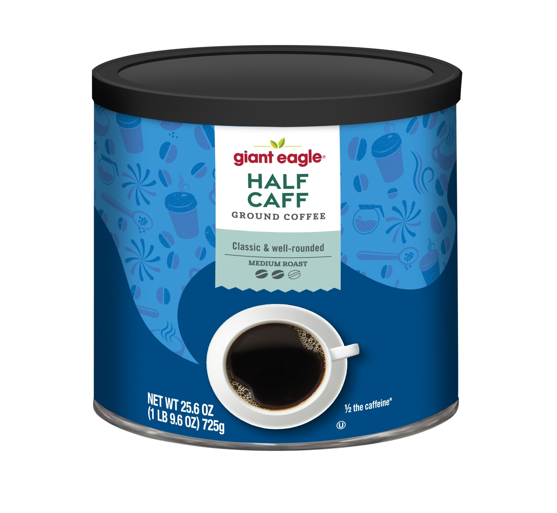 slide 1 of 1, Giant Eagle Half Caffeine, Lite Can Coffee - 25.6 oz, 25.6 oz