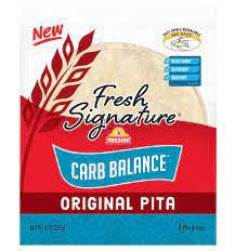 slide 1 of 1, Mission Fresh Signature Carb Balance Orginal Pita, 4 Count, 4 ct