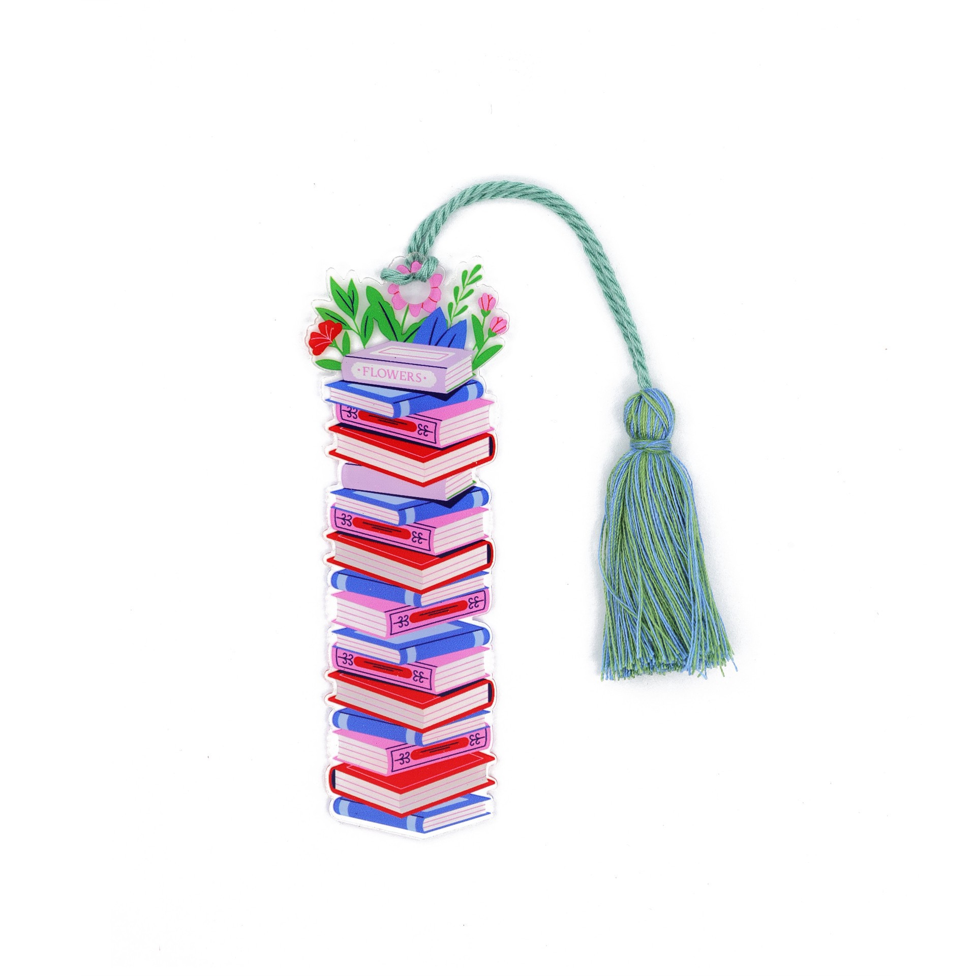 slide 2 of 5, 4" Bookish Acrylic Bookmark With Tassel By Fab Finds, 4 in