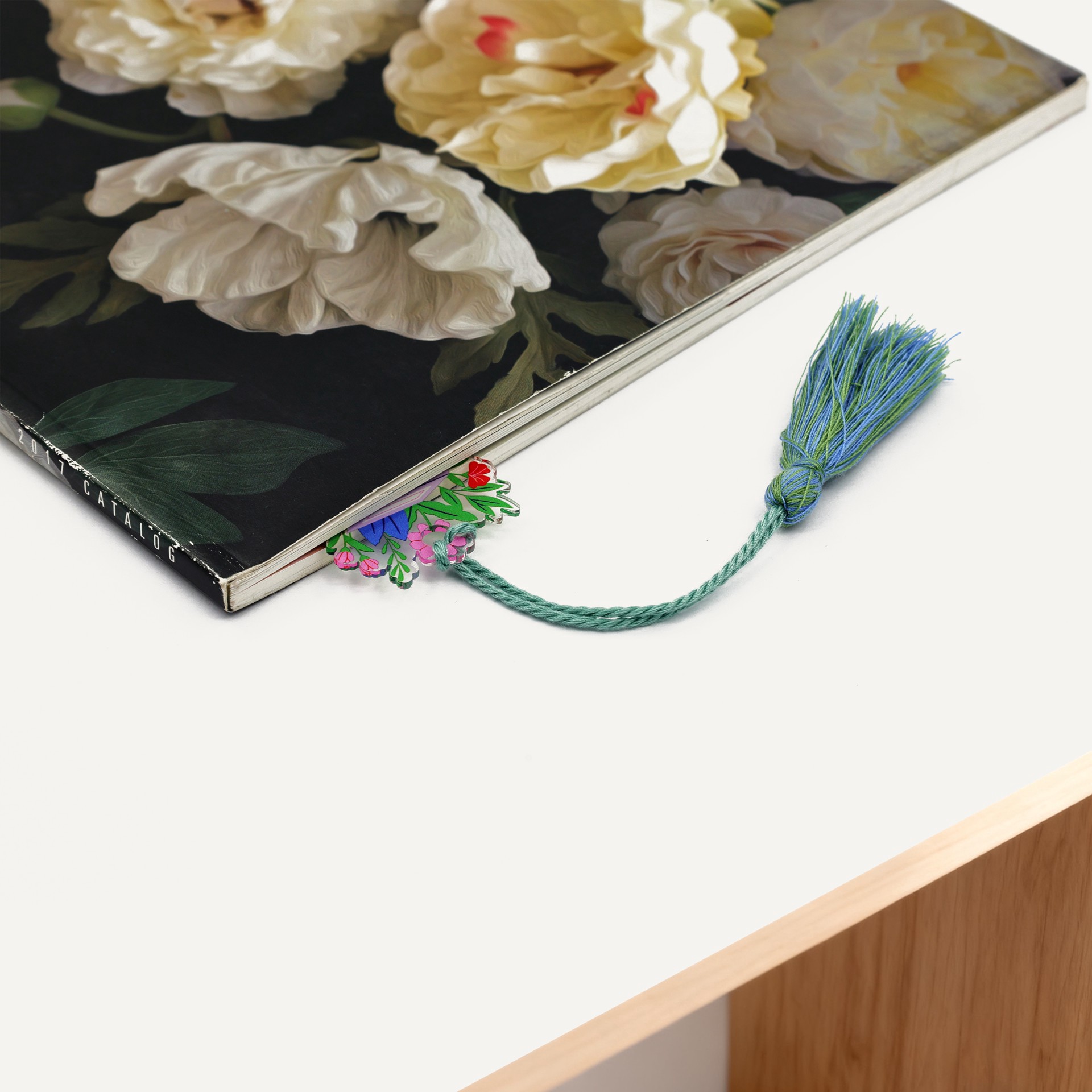 slide 3 of 5, 4" Bookish Acrylic Bookmark With Tassel By Fab Finds, 4 in