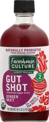 Farmhouse Culture Organic Gut Shots Ginger Beet - 16 fl oz