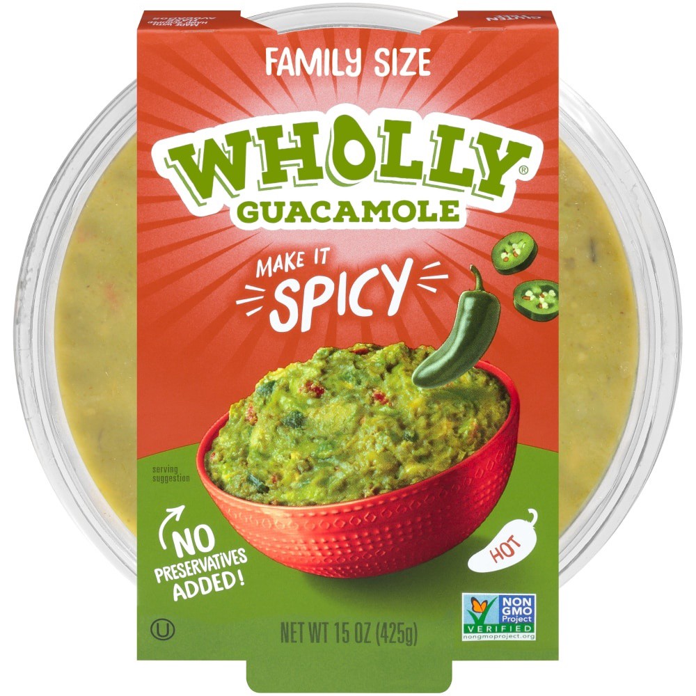 slide 4 of 5, Wholly Guacamole Spicy, 15 oz
