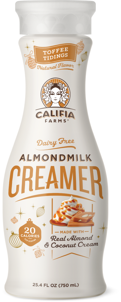 slide 1 of 1, Califia Farms Dairy Free Toffee Tidings Almond Creamer, 25.4 fl oz