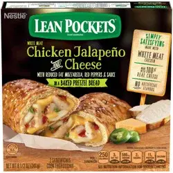 Lean Pockets Pretzel Bread Grilled Chicken With Jalapeno Cheddar Sandwiches