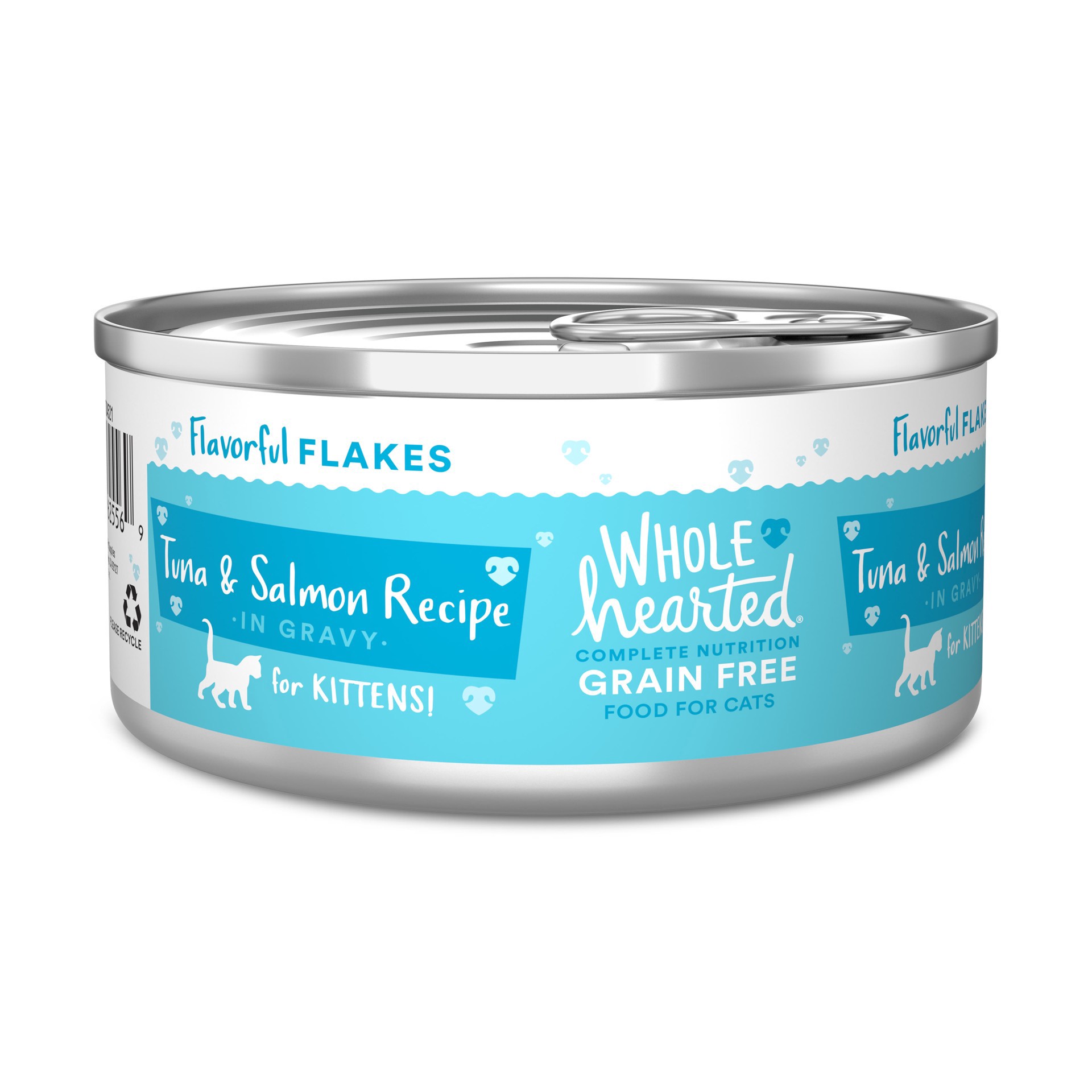 slide 1 of 1, Wholehearted Grain Free Tuna & Salmon Recipe in Gravy Wet Food for Kittens, 5.5 oz., 5.5 oz
