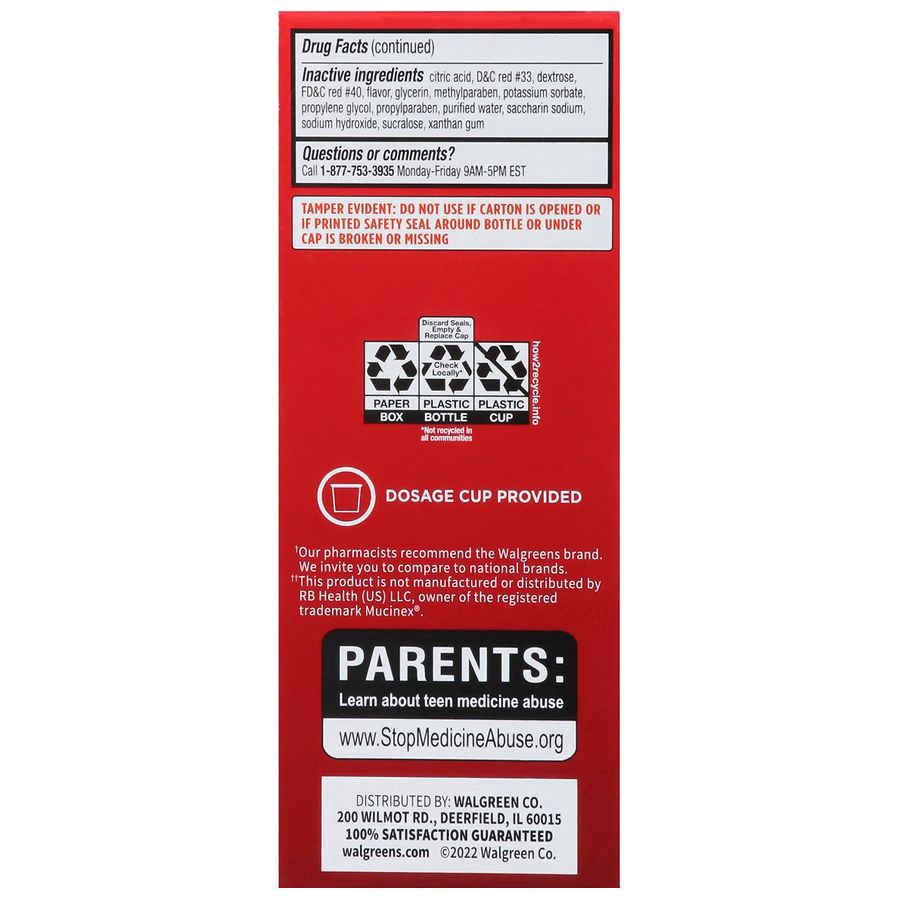 slide 5 of 5, Walgreens Children's Mucus Relief Cough, 4 fl oz