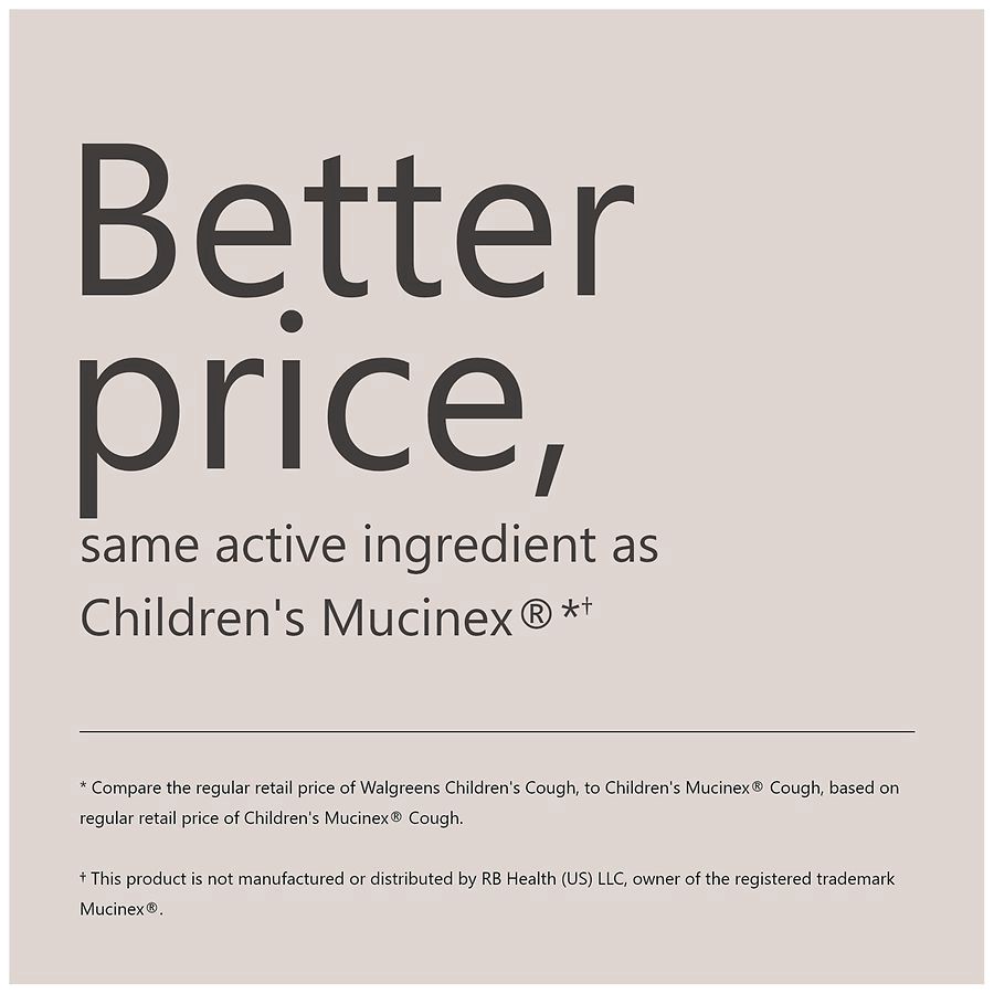 slide 2 of 5, Walgreens Children's Mucus Relief Cough, 4 fl oz