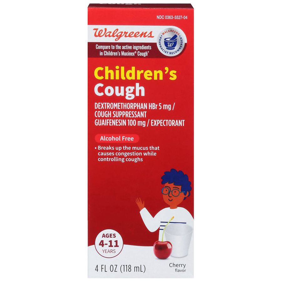 slide 1 of 5, Walgreens Children's Mucus Relief Cough, 4 fl oz