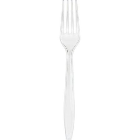 slide 1 of 1, Touch of Color Clear Plastic Forks, 50 ct