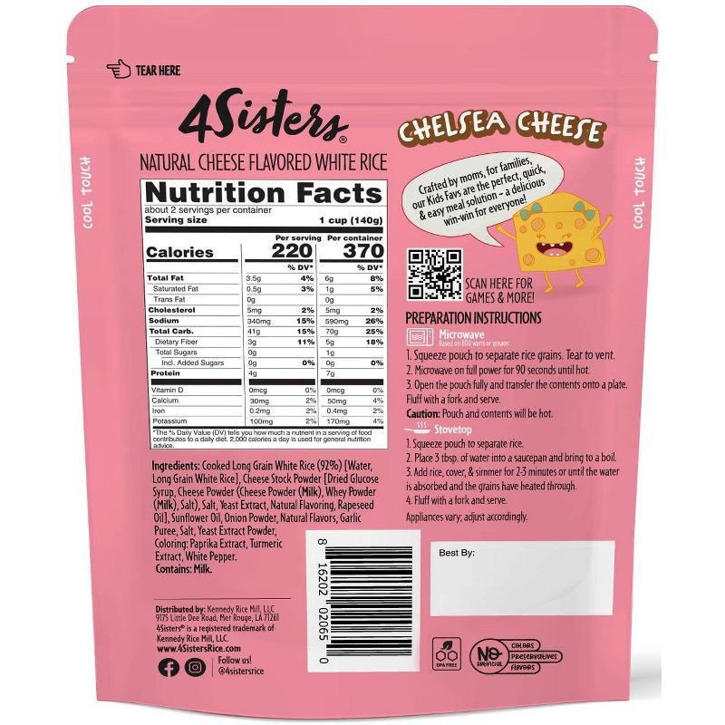 slide 6 of 6, 4sisters Rice White Cheese Chelsea Kids - 8.5 OZ, 8.5 oz