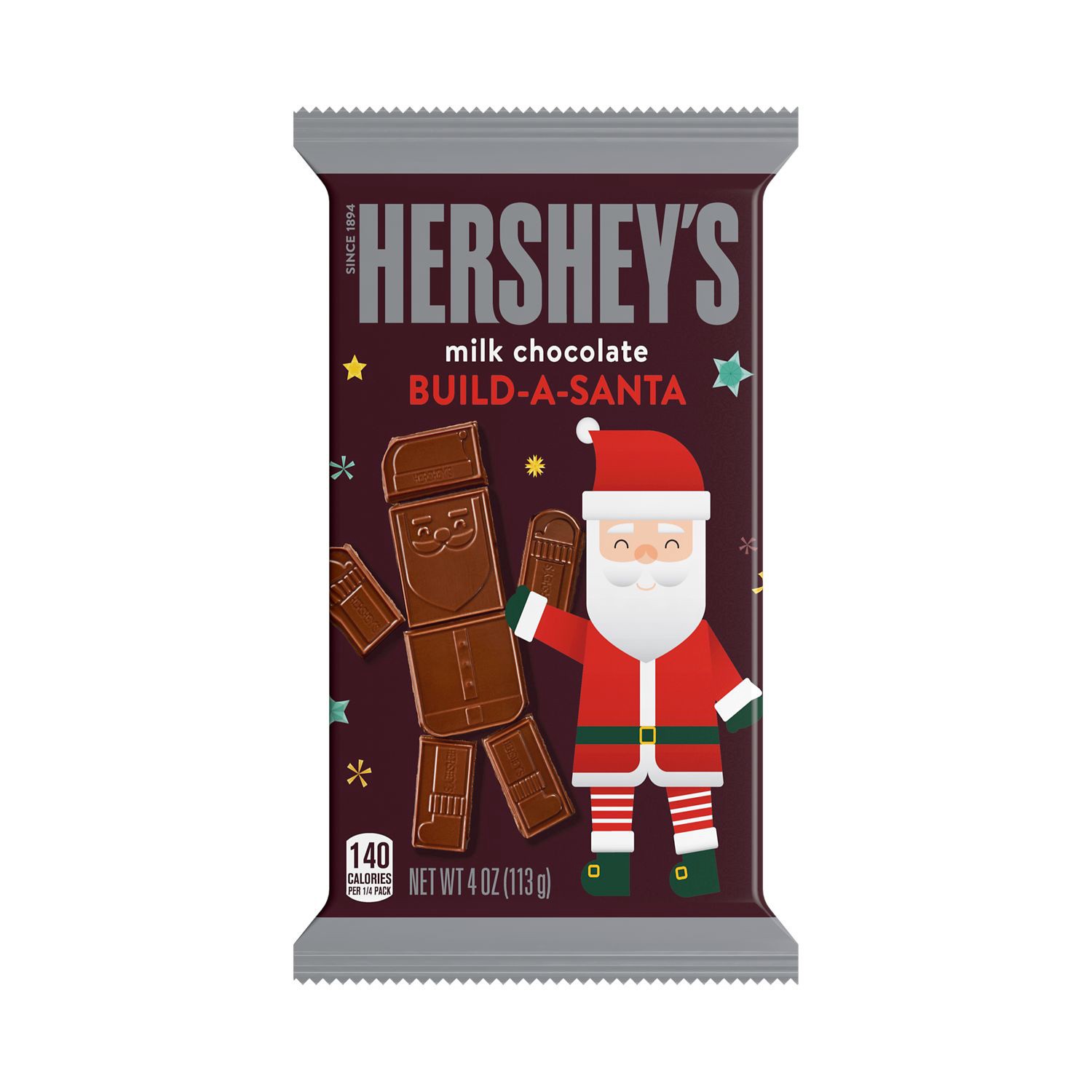 slide 1 of 3, Hershey's Milk Choc Build A Santa Xl, 4 oz