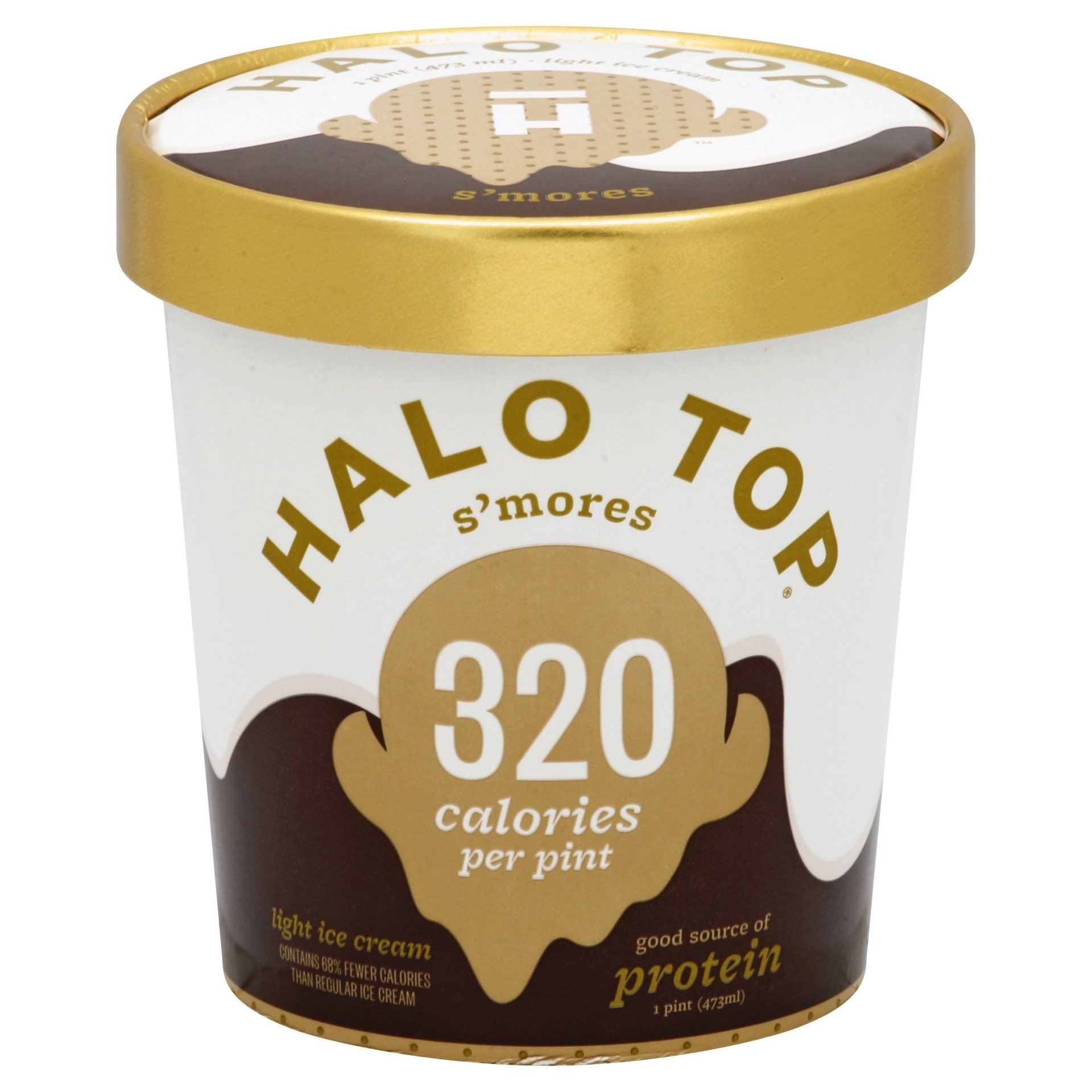slide 1 of 2, Halo Top Creamery S'mores Ice Cream, 1 pint