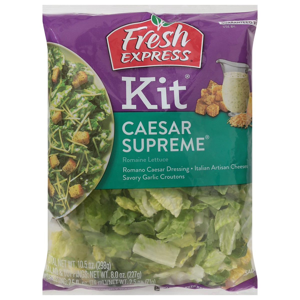 slide 6 of 13, Fresh Express Caesar Supreme Salad Kit 10.5 oz, 9.8 oz