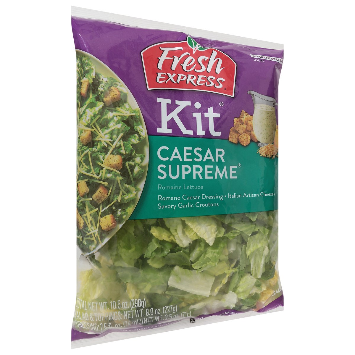 slide 2 of 13, Fresh Express Caesar Supreme Salad Kit 10.5 oz, 9.8 oz