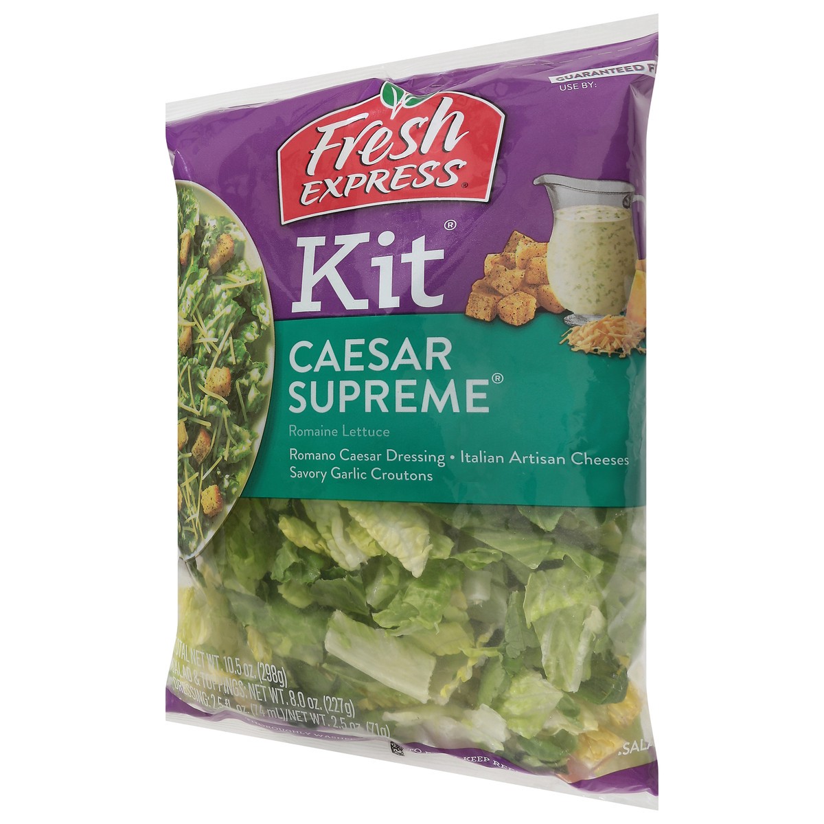 slide 7 of 13, Fresh Express Caesar Supreme Salad Kit 10.5 oz, 9.8 oz