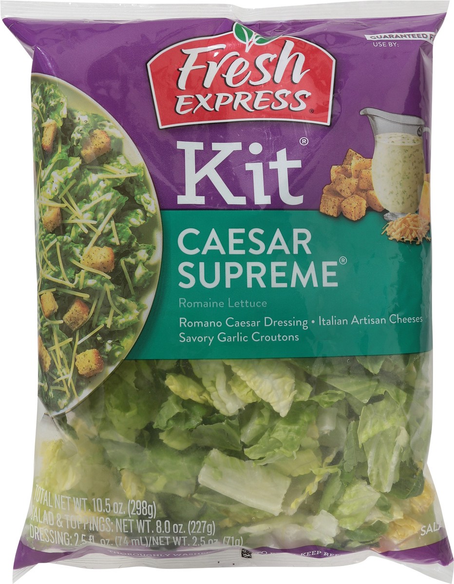 slide 5 of 13, Fresh Express Caesar Supreme Salad Kit 10.5 oz, 9.8 oz