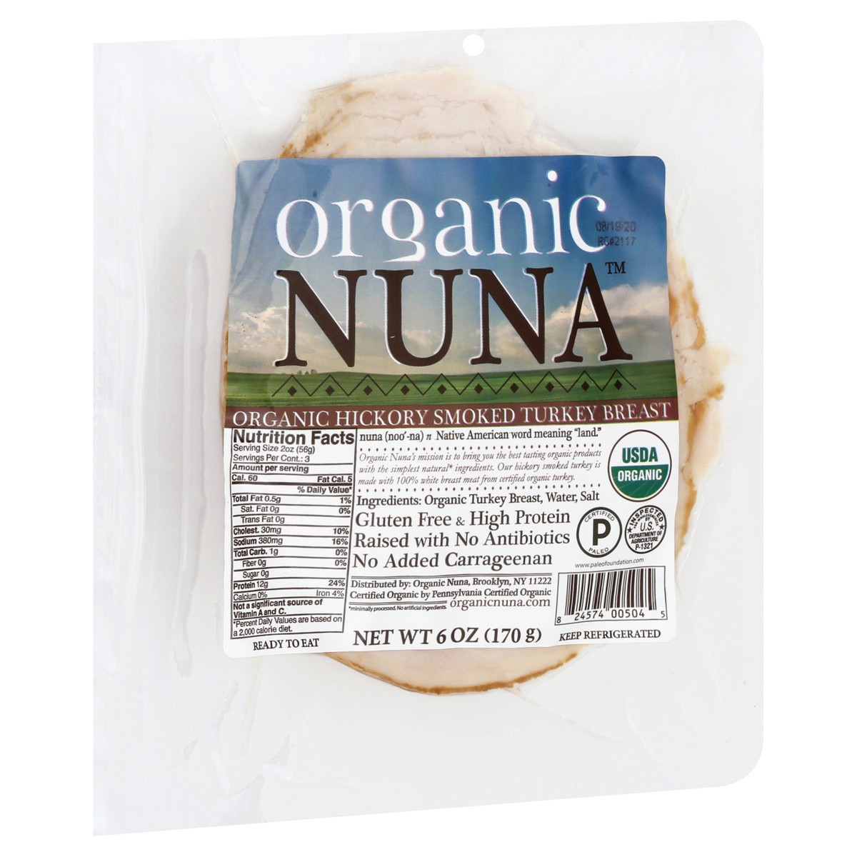 slide 3 of 10, Organic Nuna Organic Hickory Smoked Turkey, 6 oz