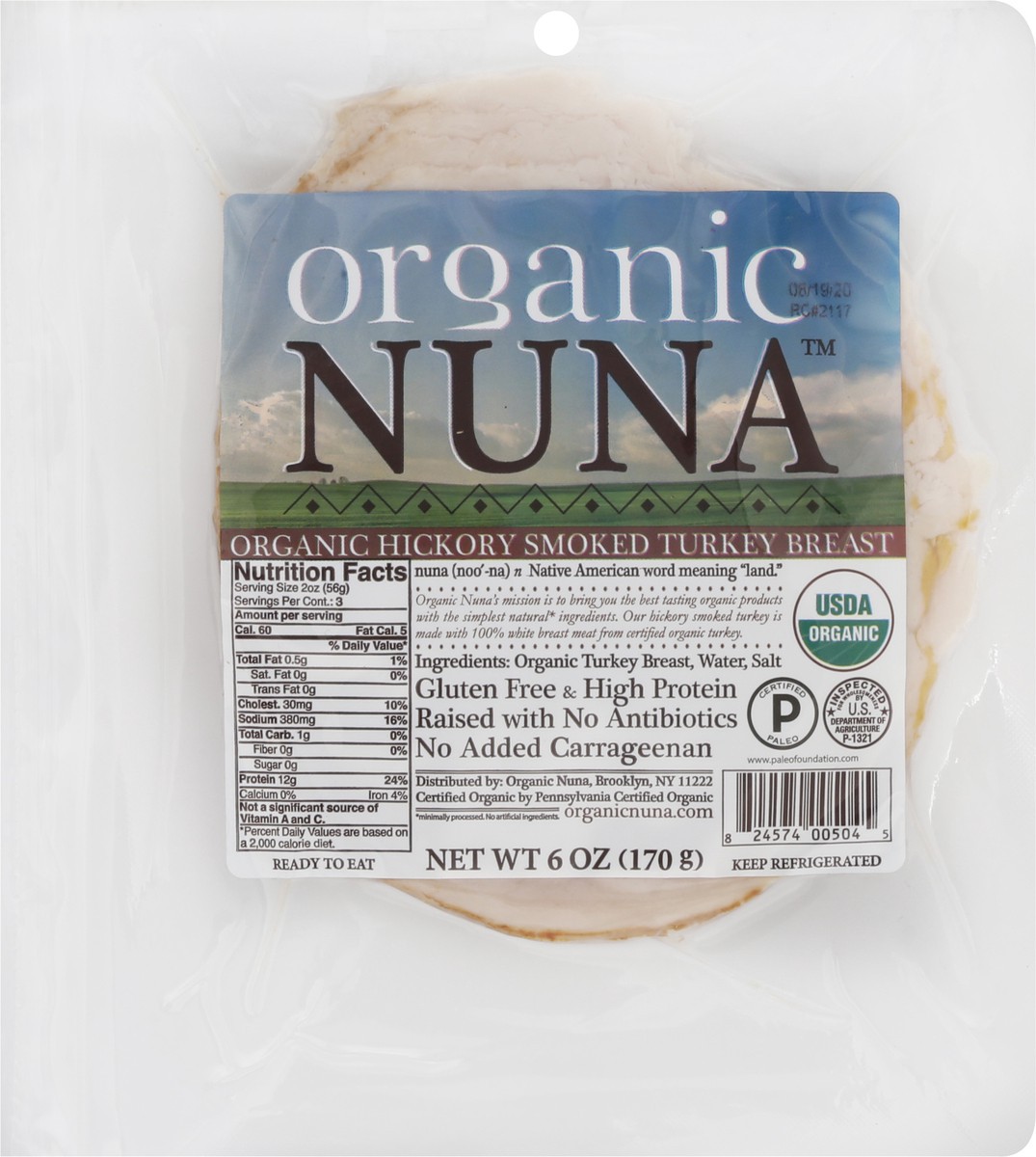 slide 7 of 10, Organic Nuna Organic Hickory Smoked Turkey, 6 oz