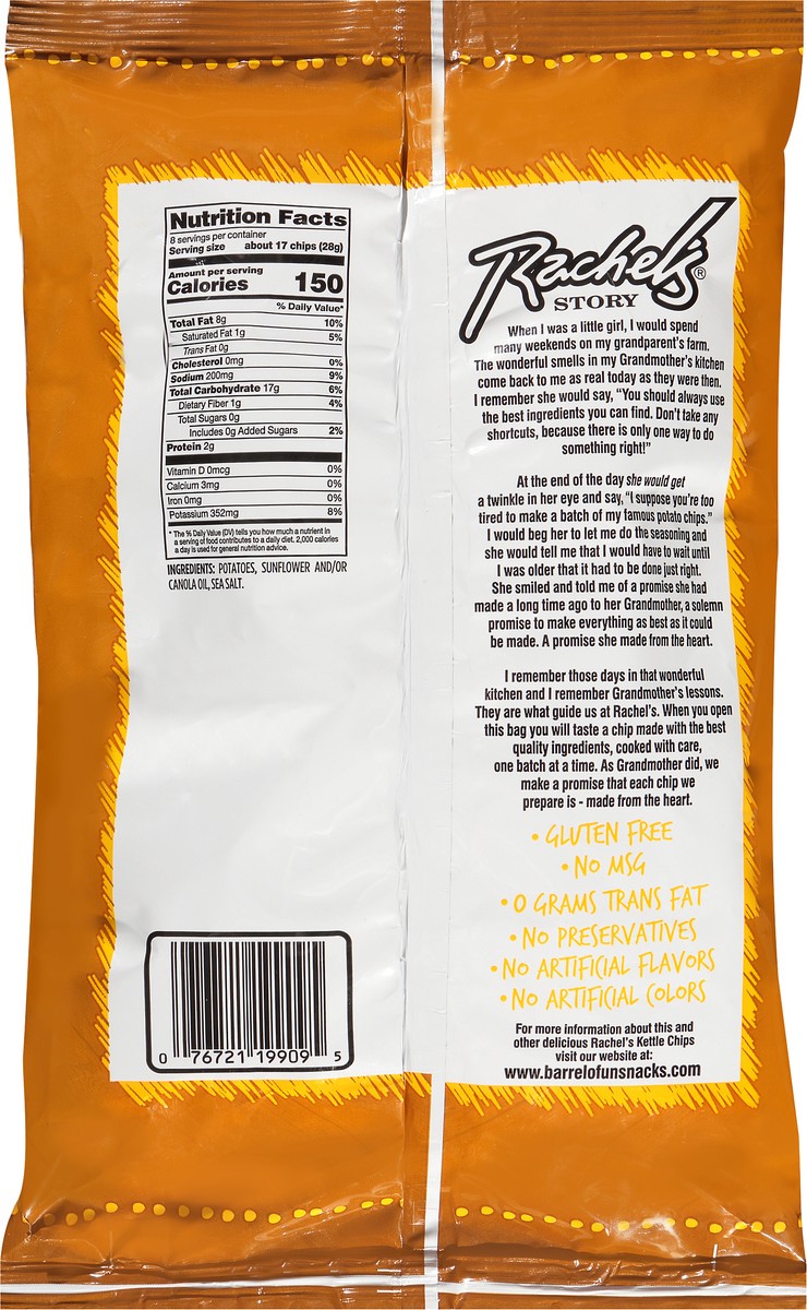 slide 4 of 9, Barrel O' Fun Rachel's Sea Salt Original Gourmet Kettle Chips Bag, 1 ct