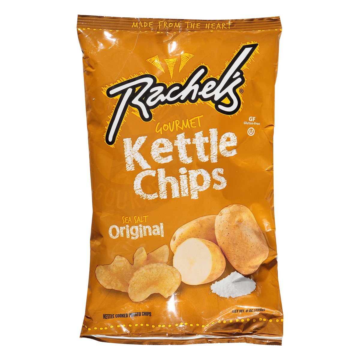 slide 1 of 9, Barrel O' Fun Rachel's Sea Salt Original Gourmet Kettle Chips Bag, 1 ct