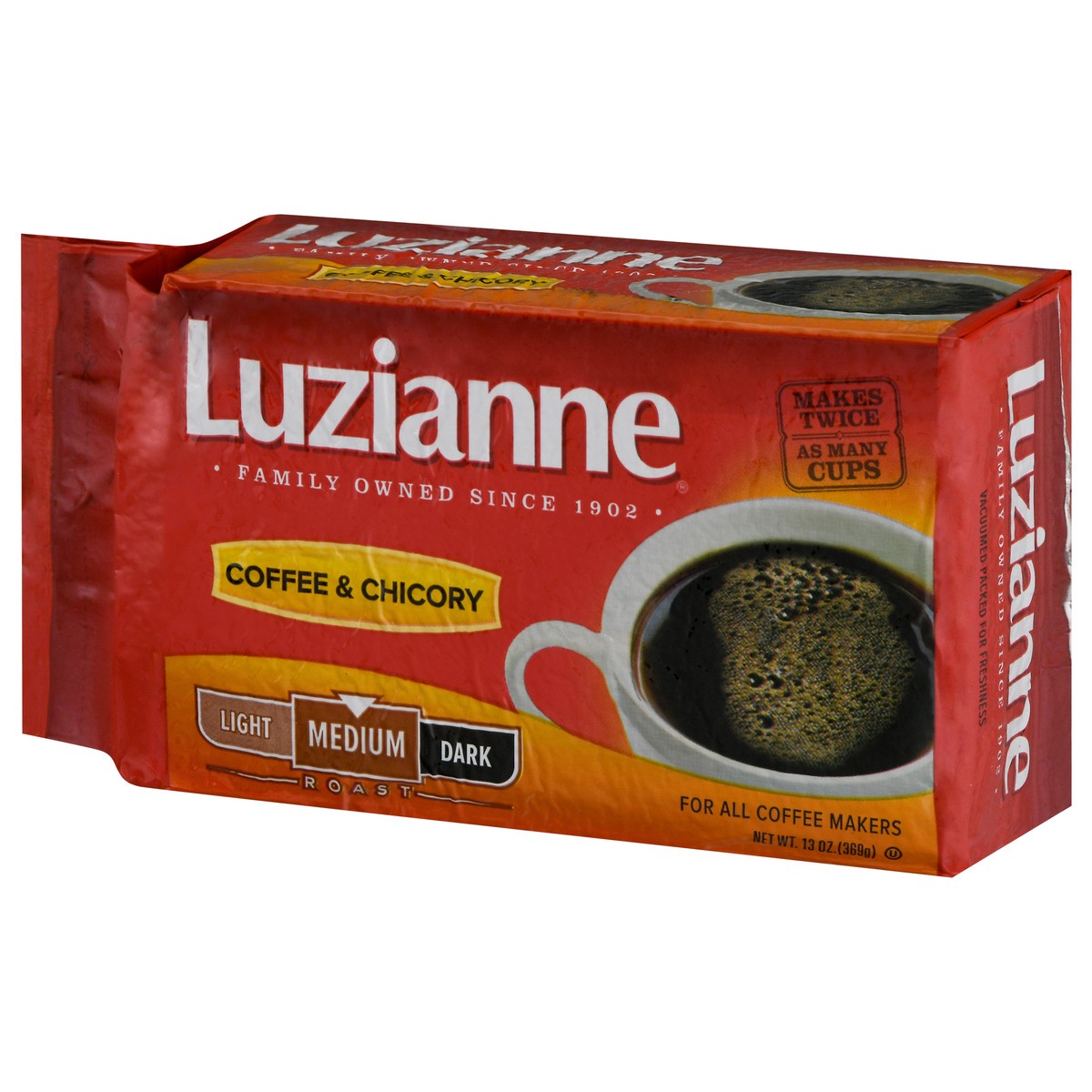 slide 11 of 13, Luzianne Medium Roast Coffee & Chicory 13 oz, 12 oz