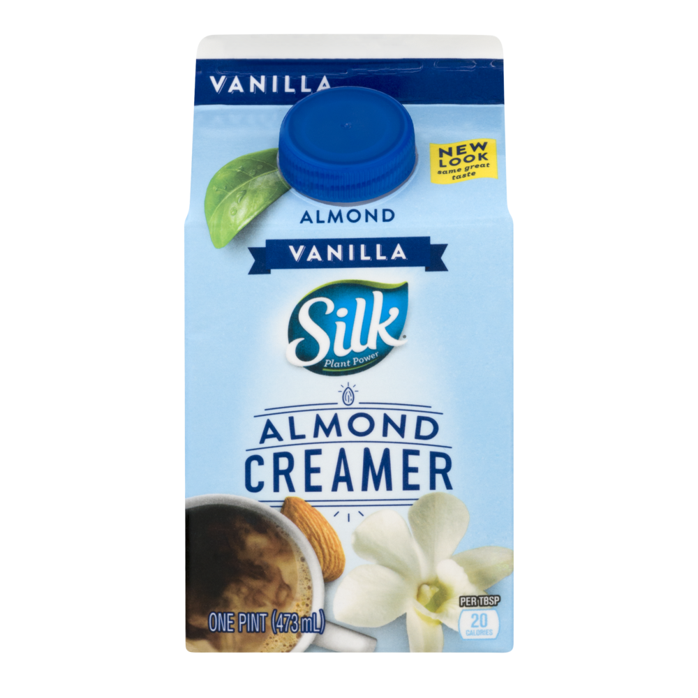 slide 1 of 1, Silk Vanilla Almond Creamer, 1 pint