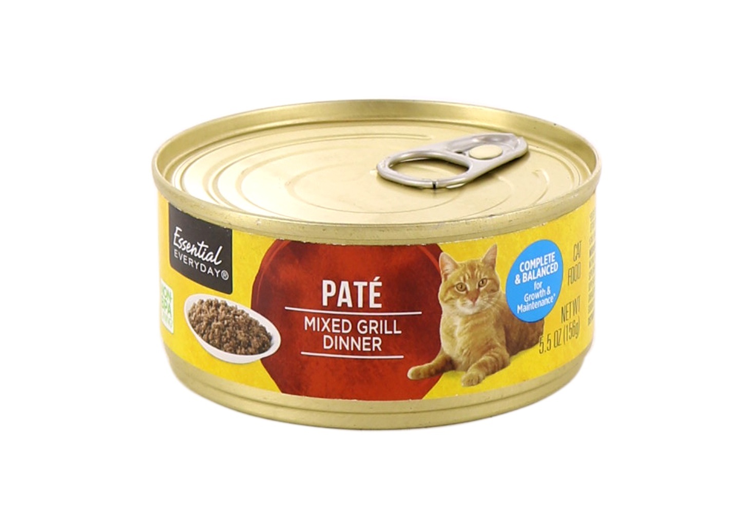 slide 1 of 1, Essential Everyday Pate Mixed Grill Dinner Cat Food, 5.5 oz