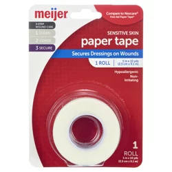 Meijer Sensitive Skin Paper Tape, 1" X 10 Yards