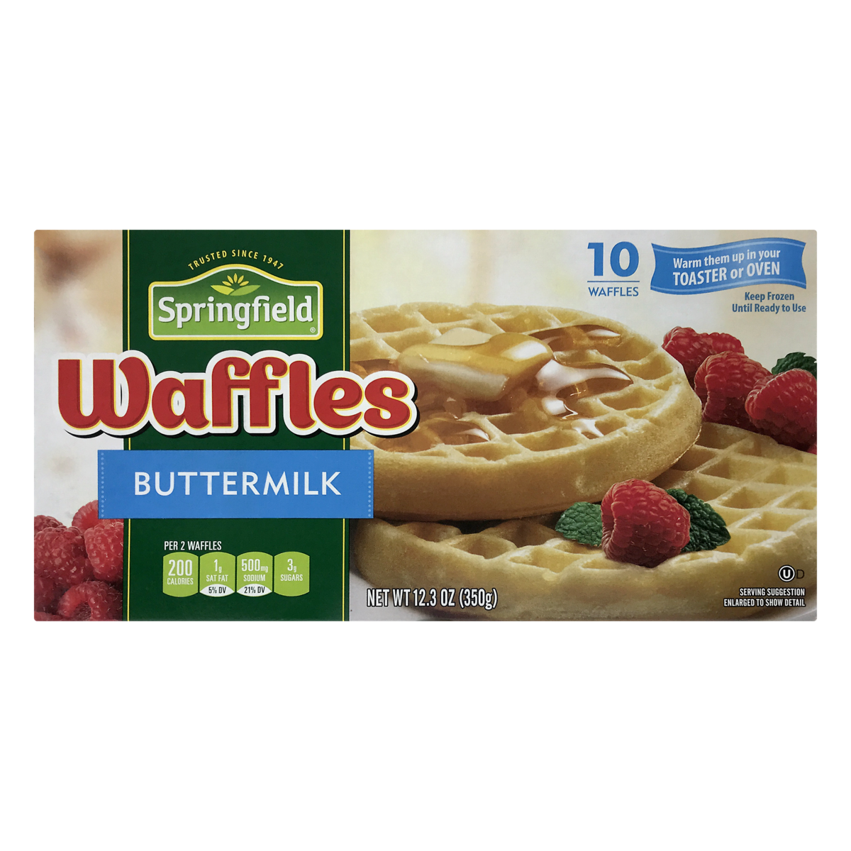 slide 1 of 1, Springfield Buttermilk Waffles, 12.3 oz