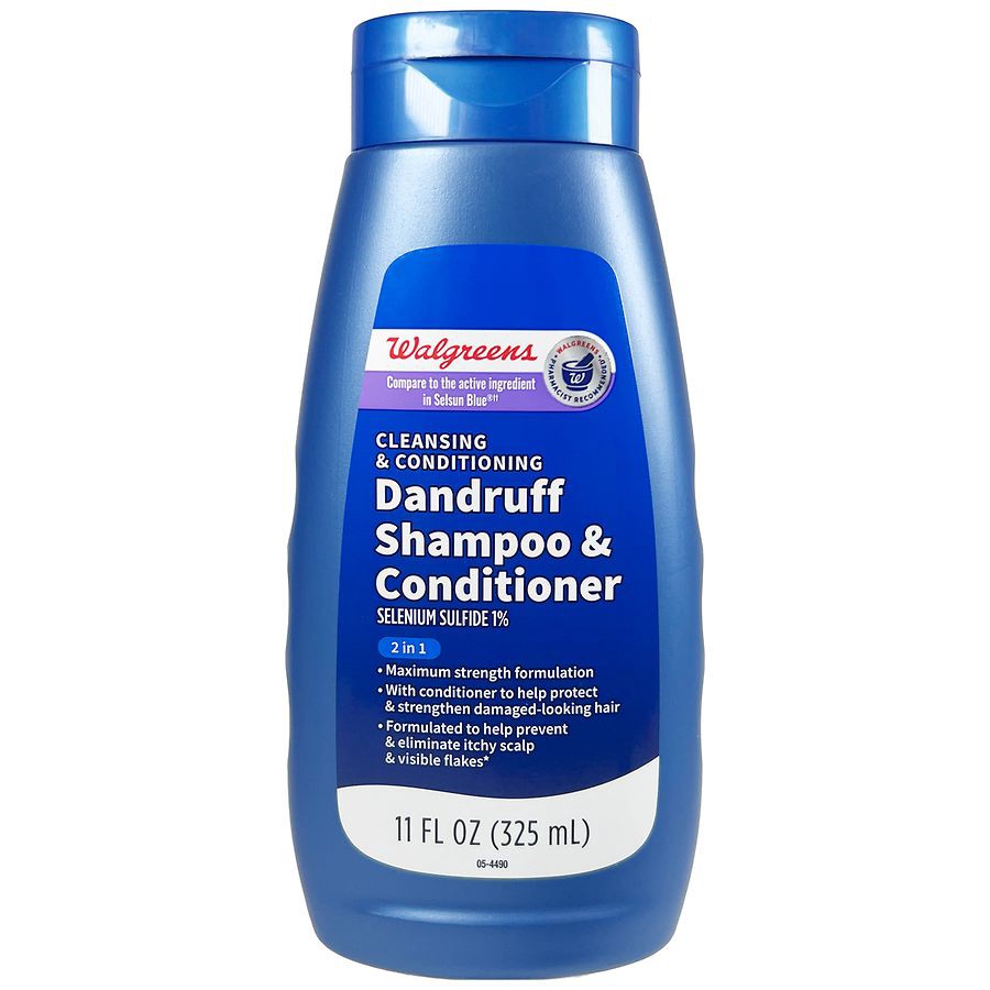 slide 1 of 1, Walgreens Cleansing & Conditioning, Dandruff Shampoo & Conditioner, 11 fl oz