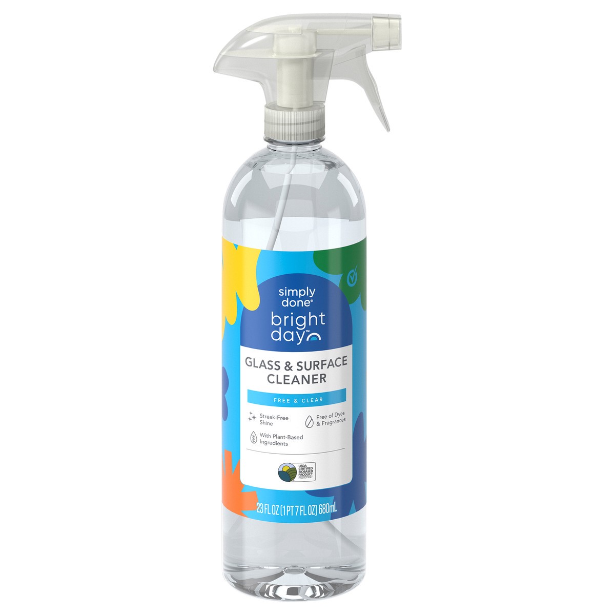 slide 1 of 12, Simply Done Bright Day Glass & Surface Cleaner - Free & Clear, 23 fl oz