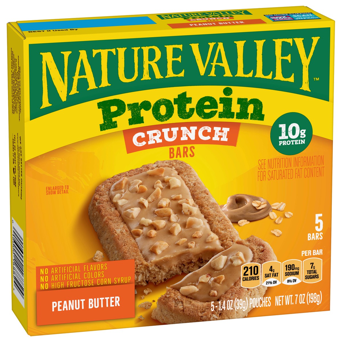 slide 5 of 12, Nature Valley Protein Peanut Butter Crunch Bars 5 1.4 oz Pouch 5 ea Box, 5 ct