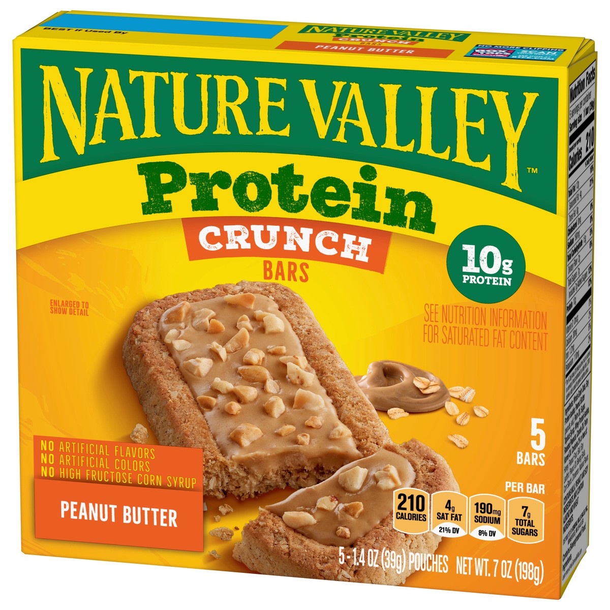 slide 6 of 12, Nature Valley Protein Peanut Butter Crunch Bars 5 1.4 oz Pouch 5 ea Box, 5 ct