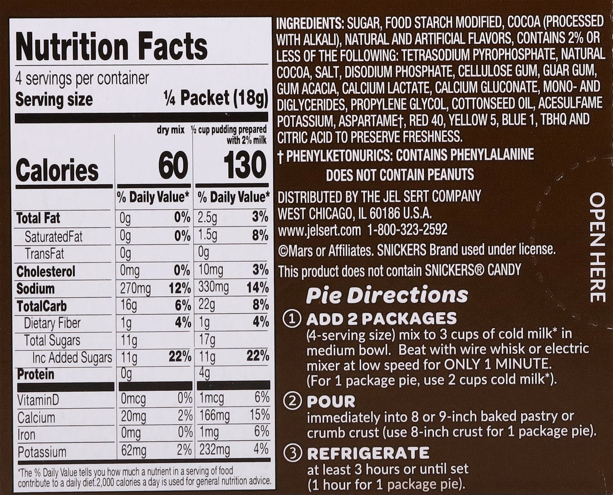 slide 11 of 14, Pudding/Pie Filling Snickers, 2.55 oz