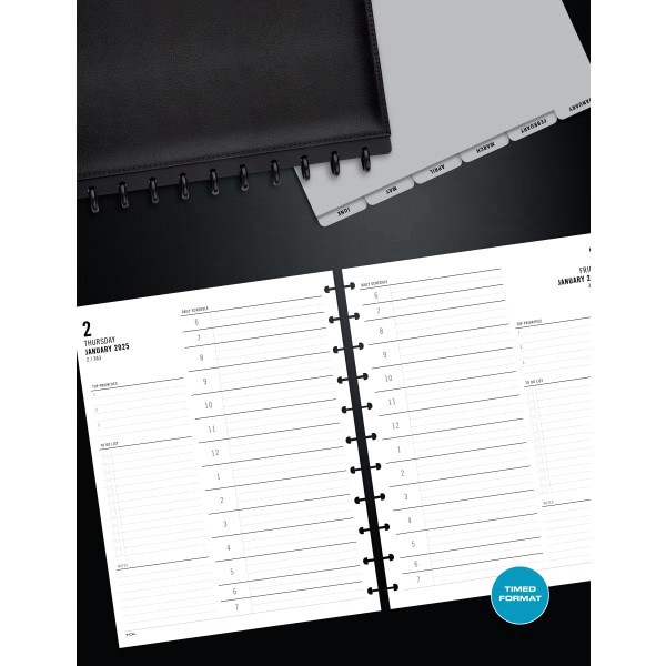 slide 2 of 3, 2025 Tul Discbound Daily Planner Refill Pages, Letter Size, January To December, 1 ct