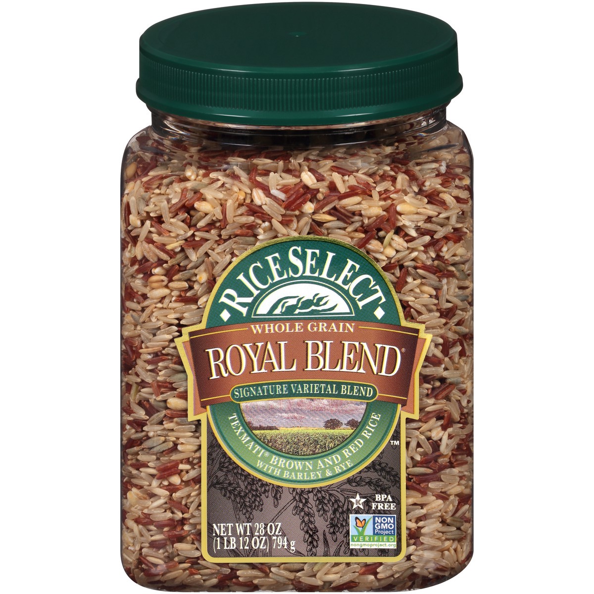 slide 1 of 11, RiceSelect Royal Blend Texmati Brown & Red Rice 28 oz. Jar, 28 oz