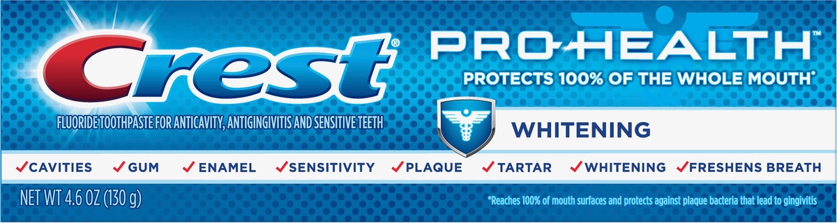 slide 3 of 5, Crest Pro-Health Whitening Gel Toothpaste (4.6oz), 4.6 oz