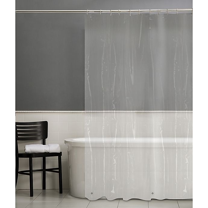 slide 1 of 6, Simply Essential Lightweight Clear PEVA Shower Curtain Liner, 70 in x 84 in