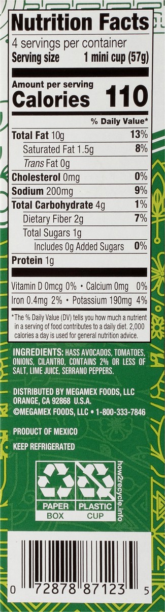 slide 2 of 13, Herdez Mild Traditional Guacamole 2 oz Cup/Tub/Bowl 4 ea Box - 4 ct, 4 ct