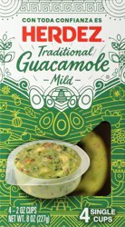 Herdez Mild Traditional Guacamole 2 oz Cup/Tub/Bowl 4 ea Box - 4 ct