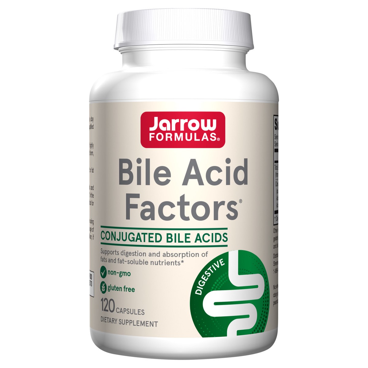 slide 1 of 4, Jarrow Formulas Bile Acid Factors 1000 mg - Dietary Supplement - 120 Capsules - 30 Servings - Conjugated Bile Acid Formulation - Supports Digestion and Absorption of Fats & Fat-Soluble Nutrients, 1 ct
