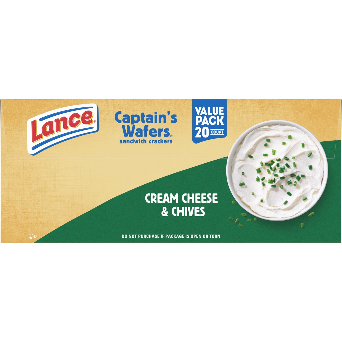 slide 6 of 11, Lance Cream Cheese And Chive Captain's Wafers , 20 ct; 1.3 oz