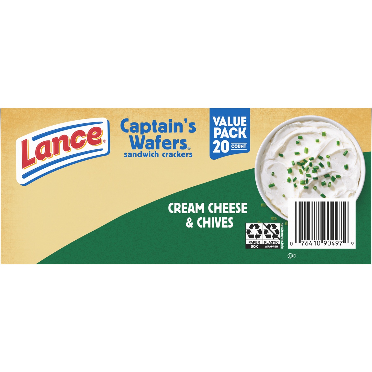 slide 8 of 11, Lance Cream Cheese And Chive Captain's Wafers , 20 ct; 1.3 oz
